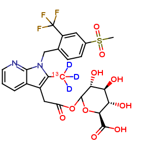 Fevipiprant Acyl Glucuronide-13CD3