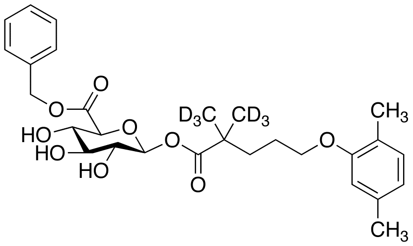 Gemfibrozil-d6 1-O-β-D-Glucuronide Benzyl Ester