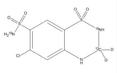 Hydrochlorothiazide 15N2 13C D2
