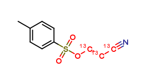 Hydroxypropanenitrile 4-methylbenzenesulfonate-13C3