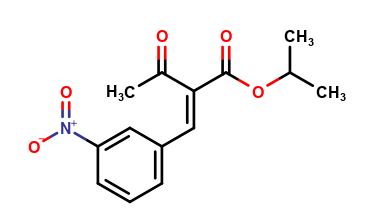 Show details of Isopropyl 2-(3-nitrobenzylidene)acetoacetate