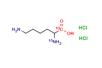 L-Lysine Dihydrochloride 13C, epsilon-15N