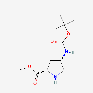 L-Proline, 4-[[(1,1-dimethylethoxy)carbonyl]amino]-, methyl ester, (4S)-