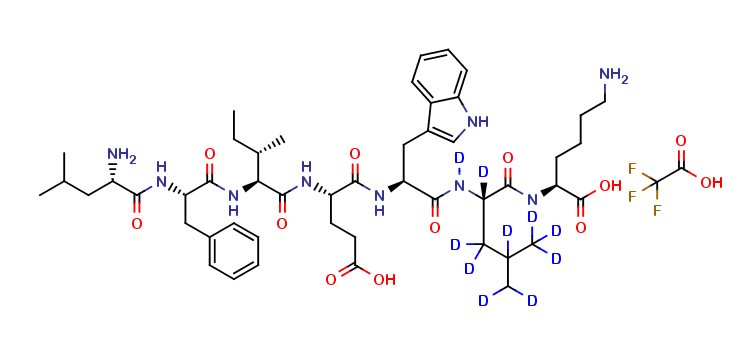 Leucyl-Phenylalanyl-Isoleucyl-Glutamyl-Tryptophyl-Leucyl-d10-Lysine Trifluoroacetate