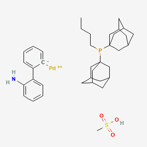 Methanesulfonato[(di(1-adamantyl)-n-butylphos-phine)](2'-methylamino-1,1'-biphenyl-2-yl)palladium(II) (cataCXium Pd G4)