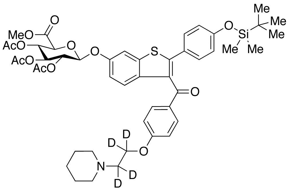 Methyl 1-(4-tert-Butyldimethylsylyl-6-hydroxyraloxifene-d4)-2,3,4-tri-O-acetyl-beta-D-glycopyranuronate