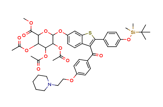 Methyl-1-(4-tert-butyldimethylsylyl-6-hydroxyraloxifene)-2,3,4-tri-O-acetyl-�-D-glycopyranuronate