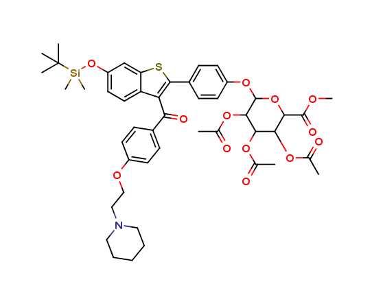 Methyl-1-(6-tert-butyldimethylsylyl-4-hydroxyraloxifene)-2,3,4-tri-O-acetyl-�-D-glycopyranuronate