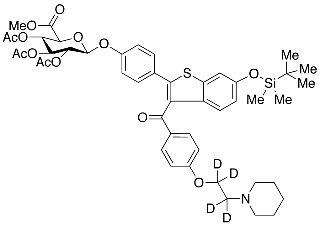 Methyl-1-(6-tert-butyldimethylsylyl-4-hydroxyraloxifene-d4)-2,3,4-tri-O-acetyl-beta-D-glycopyranuronate