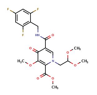 Methyl 5-(2,4,6-trifluorobenzylcarbamoyl)-1,4-dihydro-1-(2,2-dimethoxyethyl)-3-methoxy-4-oxopyridine-2-carboxylate