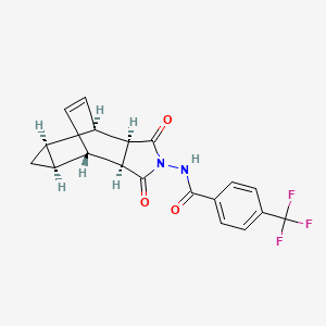 N-[(1R,2R,6S,7S,8S,10R)-3,5-dioxo-4-azatetracyclo[5.3.2.0 {2,6}.0 {8,10}]dodec-11-en-4-yl]-4-(trifluoromethyl)benzamide