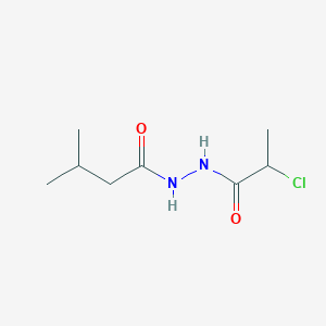 N'-(2-chloropropanoyl)-3-methylbutanehydrazide