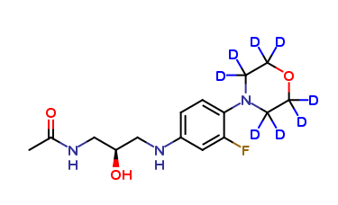 N-[(2R)-3-[[3-Fluoro-4-(4-morpholinyl)phenyl]amino]-2-hydroxypropyl]acetamide-d8