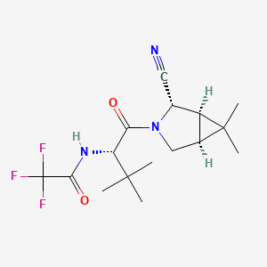 N-((S)-1-((1R,2S,5S)-2-cyano-6,6-dimethyl-3-azabicyclo[3.1.0]hexan-3-yl)-3,3-dimethyl-1-oxobutan-2-yl)-2,2,2-trifluoroacetamide