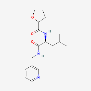 N-((S)-4-methyl-1-oxo-1-((pyridin-3-ylmethyl)amino)pentan-2-yl)tetrahydrofuran-2-carboxamide