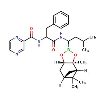 N-(1-((3-methyl-1-((3aS,4S,6S,7aS)-3a,5,5-trimethylhexahydro-4,6-methanobenzo[d][1,3,2]dioxaborol-2-yl)butyl)amino)-1-oxo-3-phenylpropan-2-yl)pyrazine-2-carboxamide