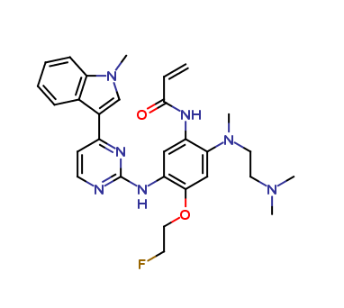 N-(2-((2-(dimethylamino)ethyl)(methyl)amino)-4-(2-fluoroethoxy)-5-((4-(1-methyl-1H-indol-3-yl)pyrimi