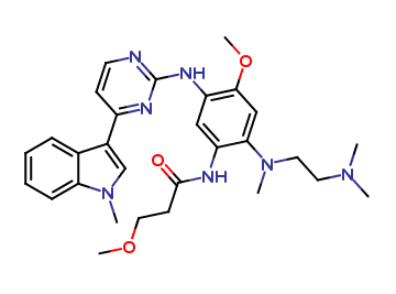 N-(2-((2-(dimethylamino)ethyl)(methyl)amino)-4-methoxy-5-((4-(1-methyl-1H-indol-3-yl)pyrimidin-2-yl)amino)phenyl)-3-methoxypropanamide