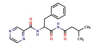 N-[2-[(3-methyl-1-oxobutyl)amino]-2-oxo-1-(phenylmethyl)ethyl]-2-Pyrazinecarboxamide