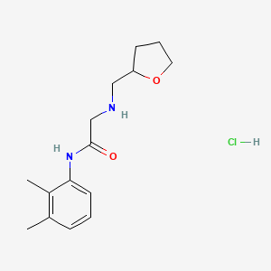 N-(2,3-dimethylphenyl)-2-[(oxolan-2-ylmethyl)amino]acetamide hydrochloride