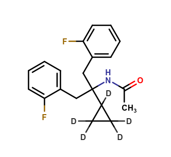 N-(2-Cyclopropyl-1,3-bis(2-fluorophenyl)propan-2-yl)acetamide-d5