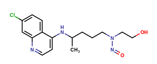 N-(4-((7-chloroquinolin-4-yl)amino)pentyl)-N-(2-hydroxyethyl)nitrous amide