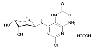N-[4-Amino-2-chloro-6-[(2-deoxy-2-fluoro-b-D-arabinopyranosyl)amino]-5-pyrimidinyl]-formamide Formate