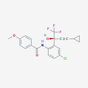 N-(4-Chloro-2-(4-cyclopropyl-1,1,1-trifluoro-2-hydroxybut-3-yn-2-yl)phenyl)-4-methoxybenzamide, (S)-
