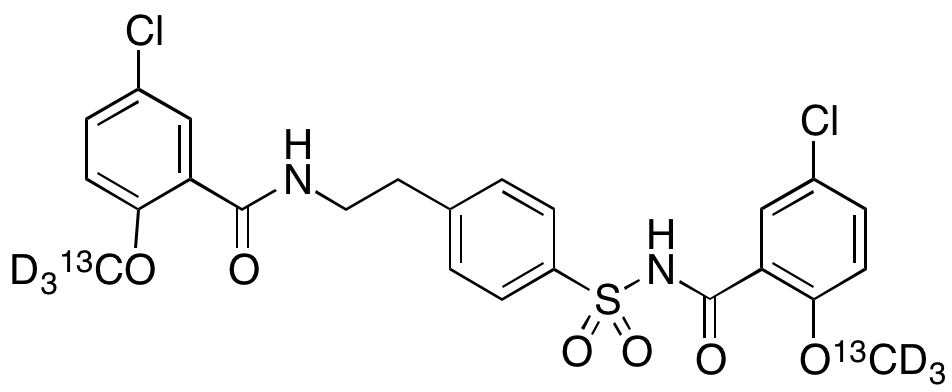 N-(5-Chloro-2-methoxy-13CD3-benzoyl)-4-[2-(5-Chloro-2-methoxy-13CD3-benzamido)ethyl]benzene Sulfonamide
