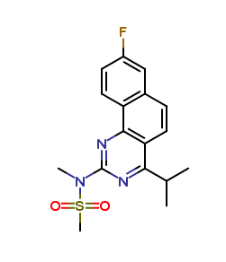 N-(8-fluoro-4-isopropylbenzo[h]quinazolin-2-yl)-N-methylmethanesulfonamide