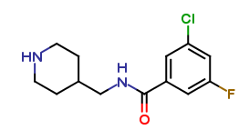 N-(Piperidin-4-yl)methyl-3-chloro-5-fluorobenzamide