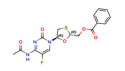 N-Acetyl O-Benzoyl 5-Epi Emtricitabine