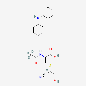 N-Acetyl-S-(1-cyano-2-hydroxyethyl)-L-cysteine-d3 Dicyclohexylamine Salt(Mixture of Diastereomers)