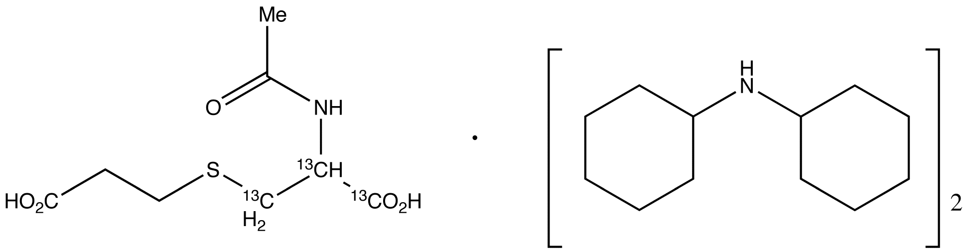 N-Acetyl-S-(2-carboxyethyl)-L-cysteine-13C3 Bis(dicyclohexylamine) Salt