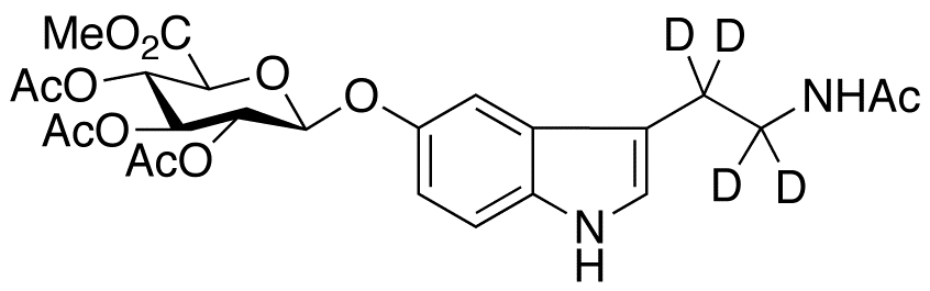 N-Acetyl Serotonin-d4 Tri-O-acetyl-b-D-glucuronide Methyl Ester