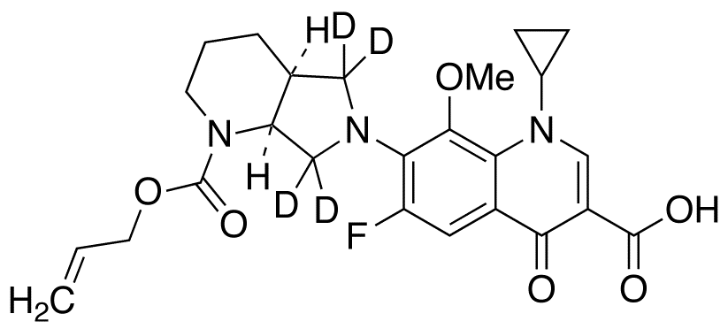 N-Allyloxycarbonyl Moxifloxacin-d4