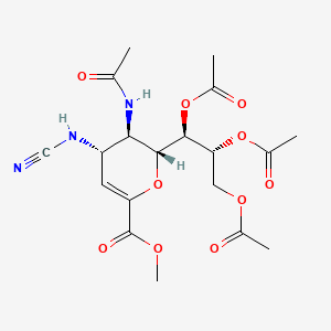 N-Cyano Zanamivir Amine Triacetate Methyl Ester