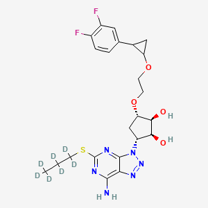 N-Des-(2-(3,4-Difluorophenyl)cyclopropyl)-O-(2-(3,4-Difluorophenyl)cyclopropyl) Ticagrelor-d7