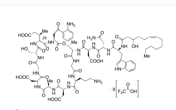 N-Desdecanoyl, N-(3-Hydroxy-6-en-dodecanoyl) Daptomycin Trifluoroacetic Acid Salt