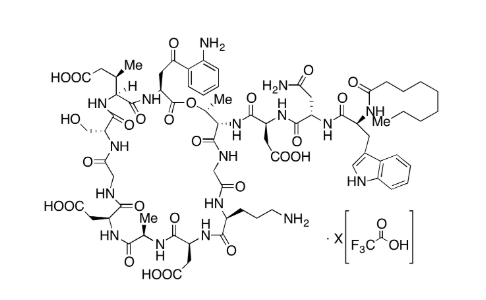 N-Desdecanoyl, N-(nonanoyl) Daptomycin Trifluoroacetic Acid Salt