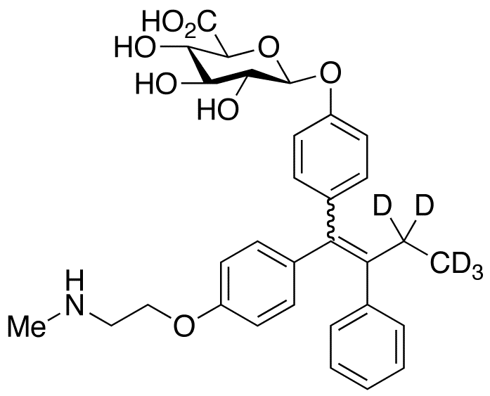N-Desmethyl-4-hydroxy Tamoxifen-d5 β-D-Glucuronide (E/Z Mixture)