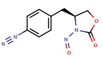 N-Nitroso oxazolidinonyl benzyl diazonium