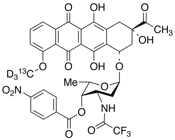 N-Trifluoroacetamido-4’-p-nitrobenzoyl Daunorubicin-13CD3