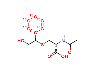 N-acetyl-S-(2-hydroxy-1-phenylethyl)-L-cysteine-13C6