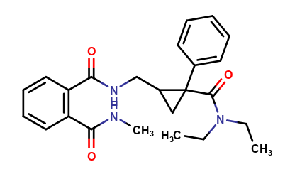 N1-((2-(Diethylcarbamoyl)-2-phenylcyclopropyl)methyl)-N2-methylphthalamide