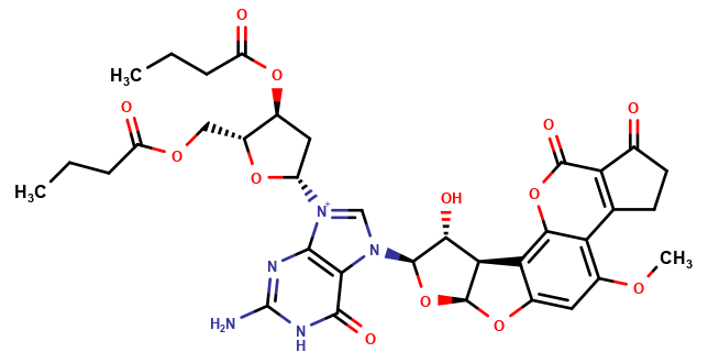 N7-Aflatoxin B1-2'-Deoxyguanosinium 3',5'-Dibutyrate