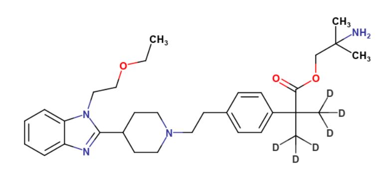 O-2-Amino-2-methylpropyl Bilastine-d6