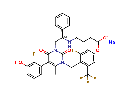 O-Demethyl elagolix sodium