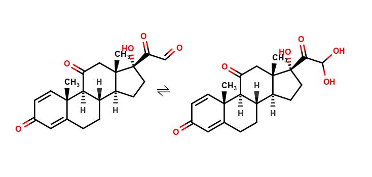 Prednisone 21-Aldehyde + 17,21,21-Trihydroxy-pregna-1,4-diene-3,11,20-trione