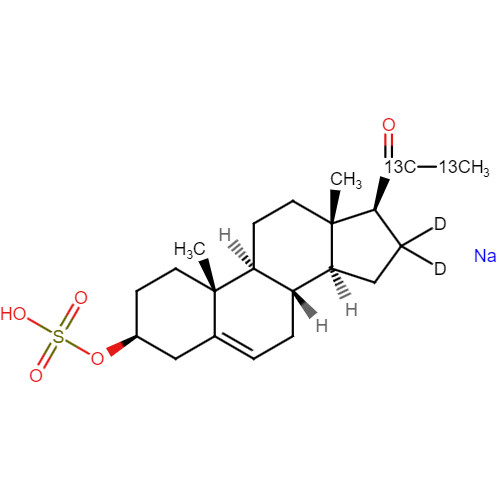Pregnenolone-[20,21-13C2, 16,16-d2] sulfate sodium salt (Solution)